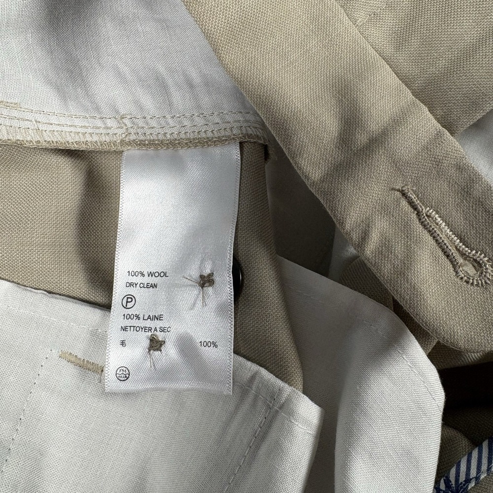 Tommy Bahama Mens 38x34 100% Wool Dress Pants Tan Khaki Flat Front Straight Leg - Picture 12 of 12